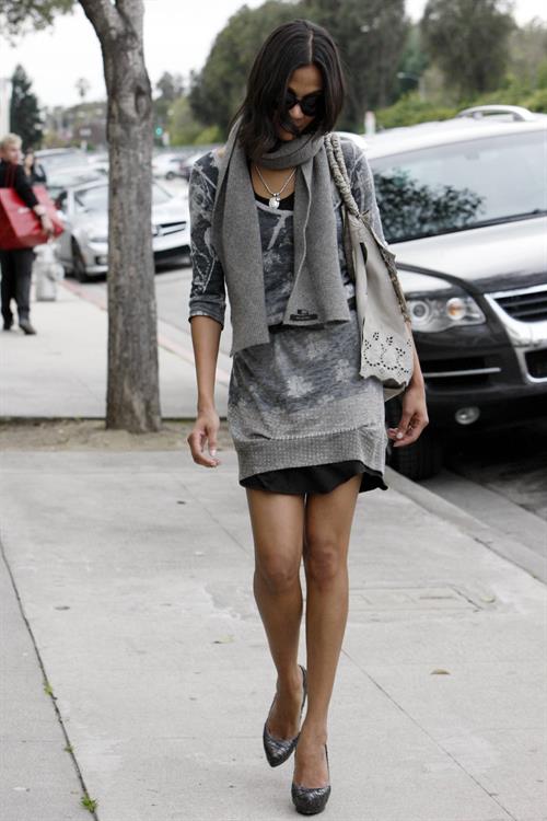 Zoe Saldana out & about in Los Angeles - March 5, 2010   