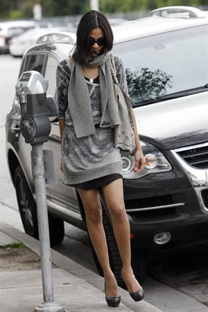 Zoe Saldana out & about in Los Angeles - March 5, 2010   