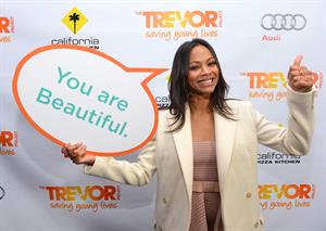 Zoe Saldana The Trevor Project's 2012 'Trevor Live' Event Honoring Katy Perry at Hollywood Palladium in Hollywoo 