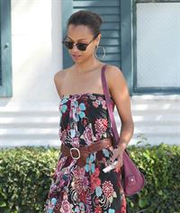 Zoe Saldana runs errands in LA August 5, 2011  