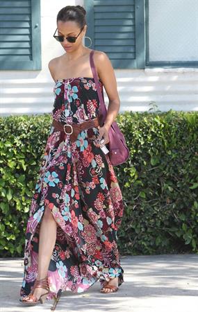 Zoe Saldana runs errands in LA August 5, 2011  