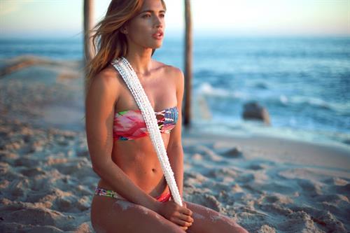 Rachel Barnes in a bikini