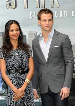 Zoe Saldana at the Star Trek Madrid Photocall