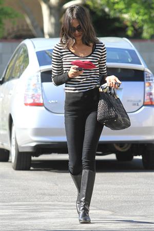 Zoe Saldana outside a Recording Studio in Hollywood 