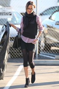 Zoe Saldana shops at Chanel in Beverly Hills December 5, 2012