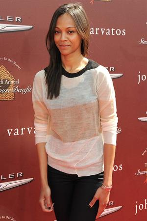 Zoe Saldana - John Varvatos 9th Annual Stuart House Benefit in Los Angeles March 11 2012. 