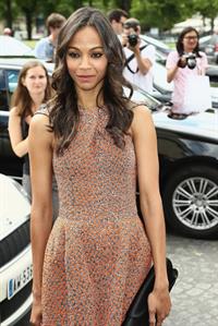Zoe Saldana at Giorgio Armani Prive Show at PFW Haute Couture F/W 2012/13 (July 3, 2012) 