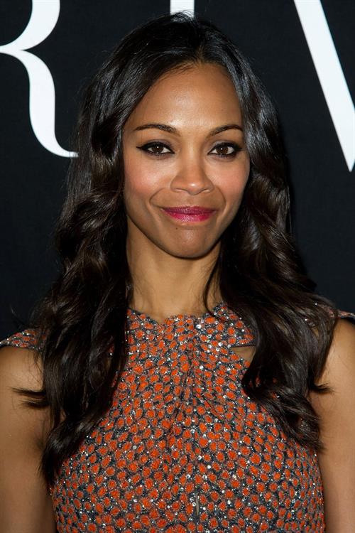 Zoe Saldana at Giorgio Armani Prive Show at PFW Haute Couture F/W 2012/13 (July 3, 2012) 