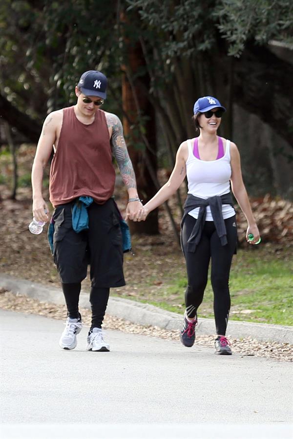 Katy Perry hiking in LA on January 31, 2013