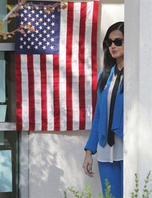 Katy Perry voting in LA November 6, 2012