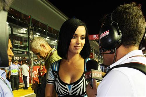 Katy Perry at the Formula One Grand Prix in Singapore 9/23/12