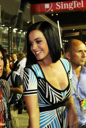 Katy Perry at the Formula One Grand Prix in Singapore 9/23/12