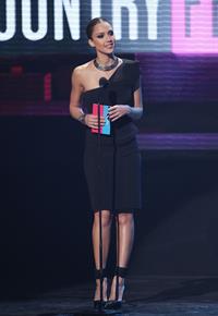 Jessica Alba at the American Music Awards at Nokia Theatre Los Angeles on November 21, 2010
