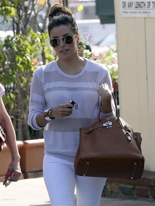 Eva Longoria out for lunch at Cafe Med in Beverly Hills 3/15/13 