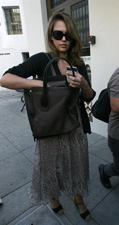 Jessica Alba leaving a nail salon in Los Angeles on September 21, 2011 