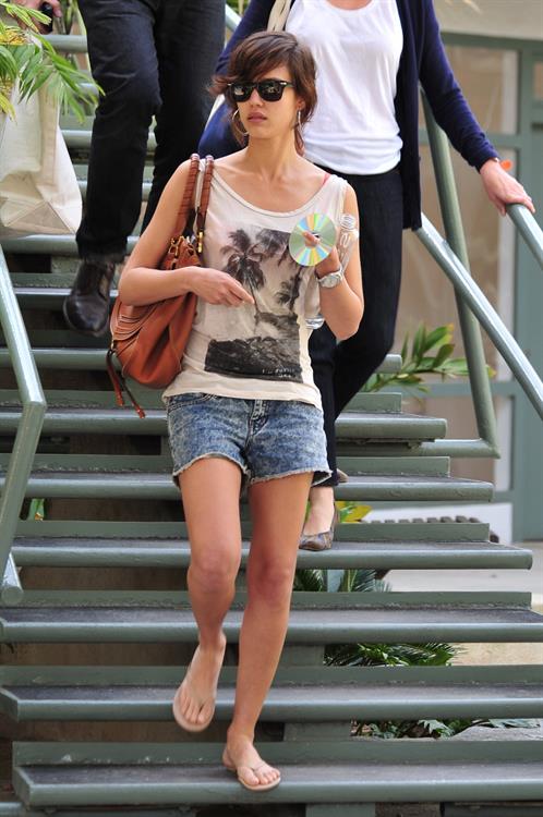 Jessica Alba leaving Caffe Luxxe in Brentwood on March 20, 2010 