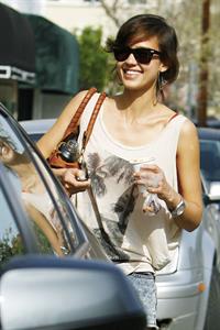 Jessica Alba leaving Caffe Luxxe in Brentwood on March 20, 2010 