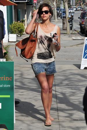 Jessica Alba leaving Caffe Luxxe in Brentwood on March 20, 2010 