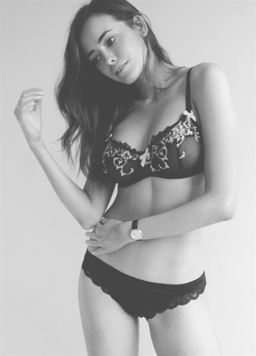 Sarah Stephens in lingerie