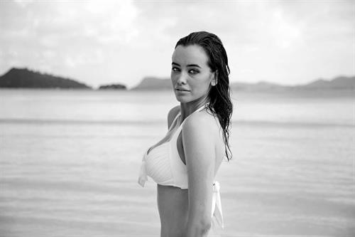 Sarah Stephens in a bikini