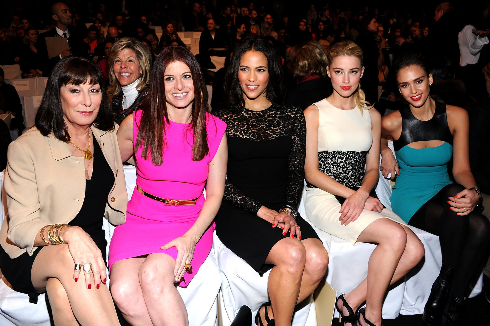 Jessica Alba Michael Kors Fall 2012 fashion show in New York on February 15, 2012 