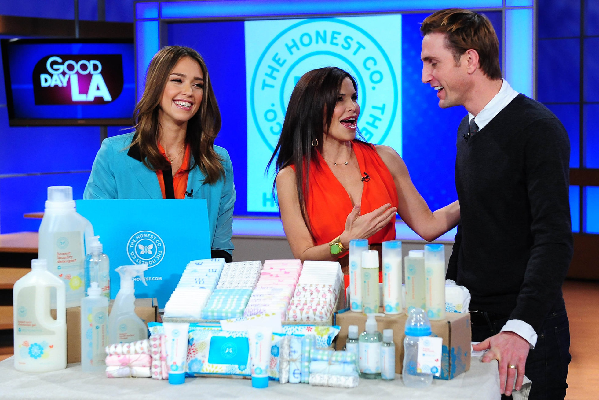 Jessica Alba on the set on Good Day LA on January 25, 2012