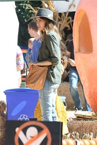 Jessica Alba – at Mr Bones Pumpkin Patch 10/12/13  
