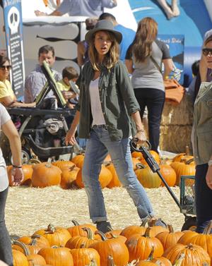Jessica Alba – at Mr Bones Pumpkin Patch 10/12/13  
