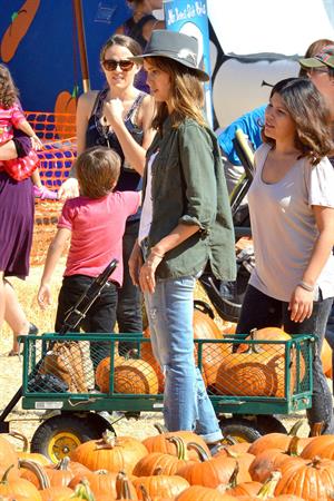 Jessica Alba – at Mr Bones Pumpkin Patch 10/12/13  