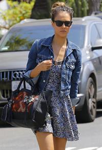 Jessica Alba heads to a private home in Santa Monica on May 31, 2013