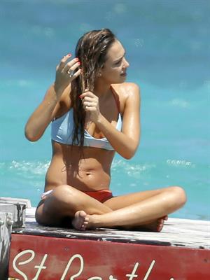Jessica Alba  bikini candids in St. Barts 4/4/13 
