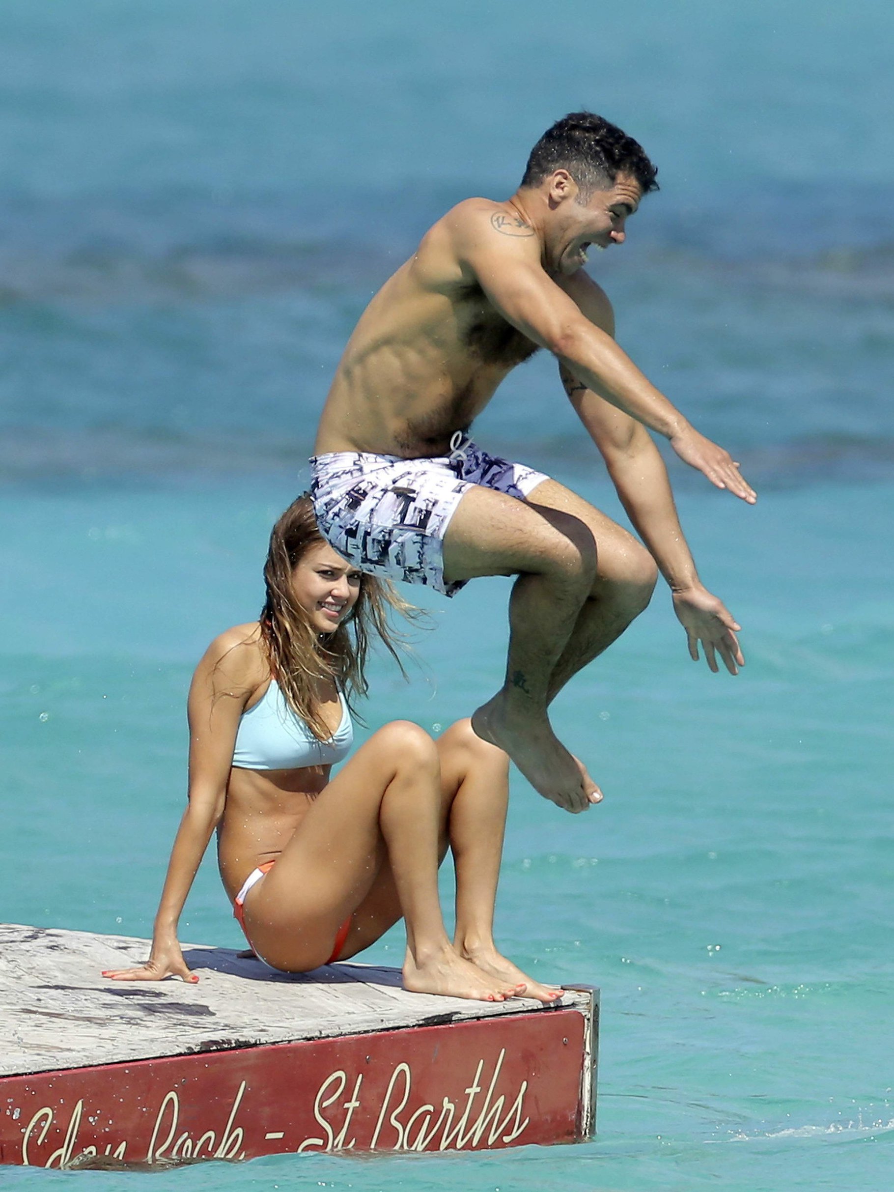 Jessica Alba  bikini candids in St. Barts 4/4/13 
