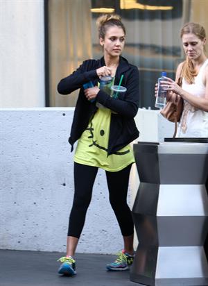 Jessica Alba  at the gym in West Hollywood 9/28/12 