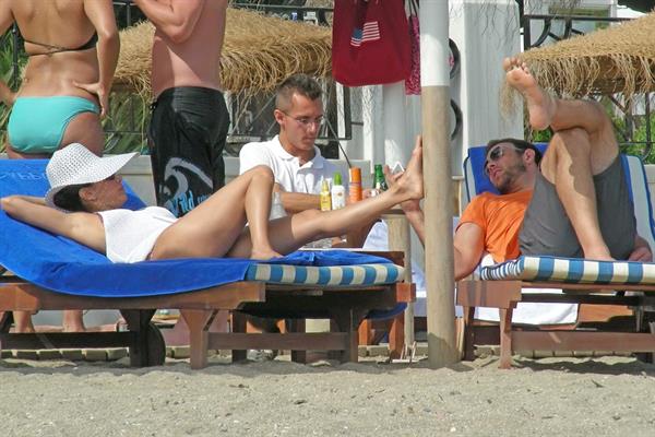 Eva Longoria Wearing a bikini on holiday in Marbella 04.08.13 
