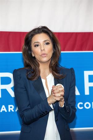 Eva Longoria Participates in Early Vote Canvass Kickoff in Florida - October 27, 2012