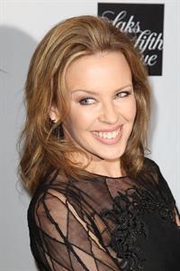 Kylie Minogue in a tight black mini dress for the launching of her book 'Kylie Fashion' at Saks Fifth Avenue