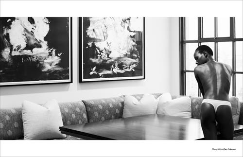 Ajak Deng in lingerie - ass