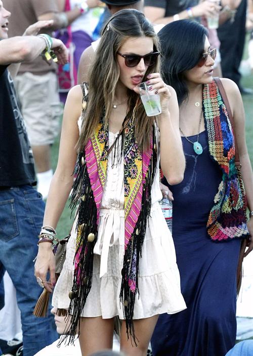 Alessandra Ambrosio at Coachella Valley Music and Arts Festival day 1 on April 15, 2011 