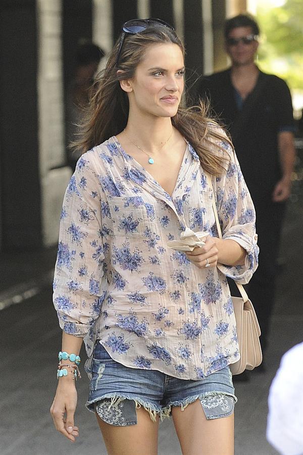 Alessandra Ambrosio New York candids on June 29, 2011 