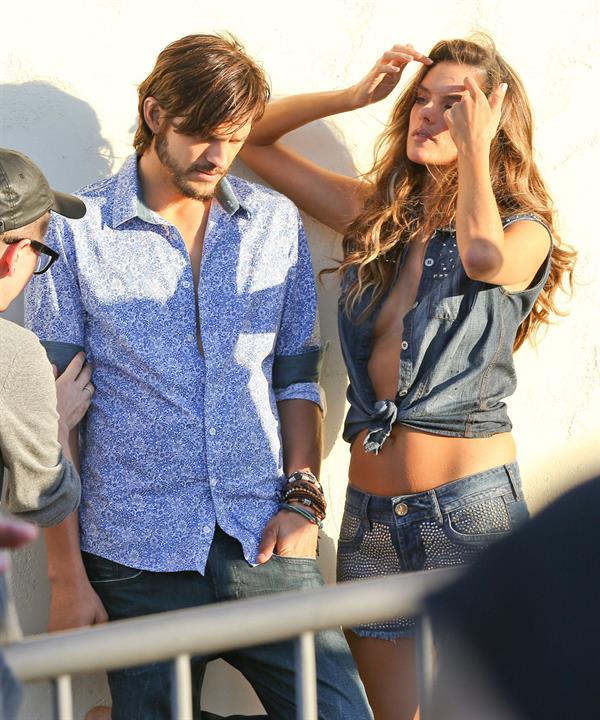 Alessandra Ambrosio on the set of a photoshoot for Colcci in Marina Del Rey 17 06 12 