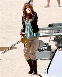 Alessandra Ambrosio photoshoot on the beach in Malibu