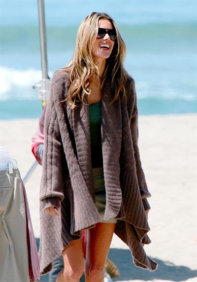 Alessandra Ambrosio photoshoot on the beach in Malibu