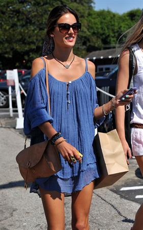 Alessandra Ambrosio shopping at James Perse Brentwood on September 6, 2011