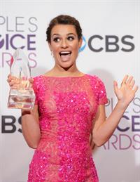 Lea Michele in pink at the 39th Annual People's Choice Awards in Los Angeles on Jan 9, 2013 