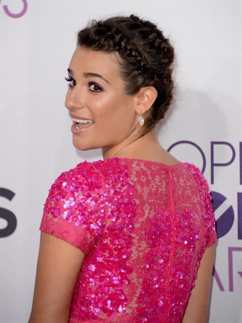 Lea Michele in pink at the 39th Annual People's Choice Awards in Los Angeles on Jan 9, 2013 