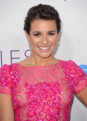 Lea Michele in pink at the 39th Annual People's Choice Awards in Los Angeles on Jan 9, 2013 