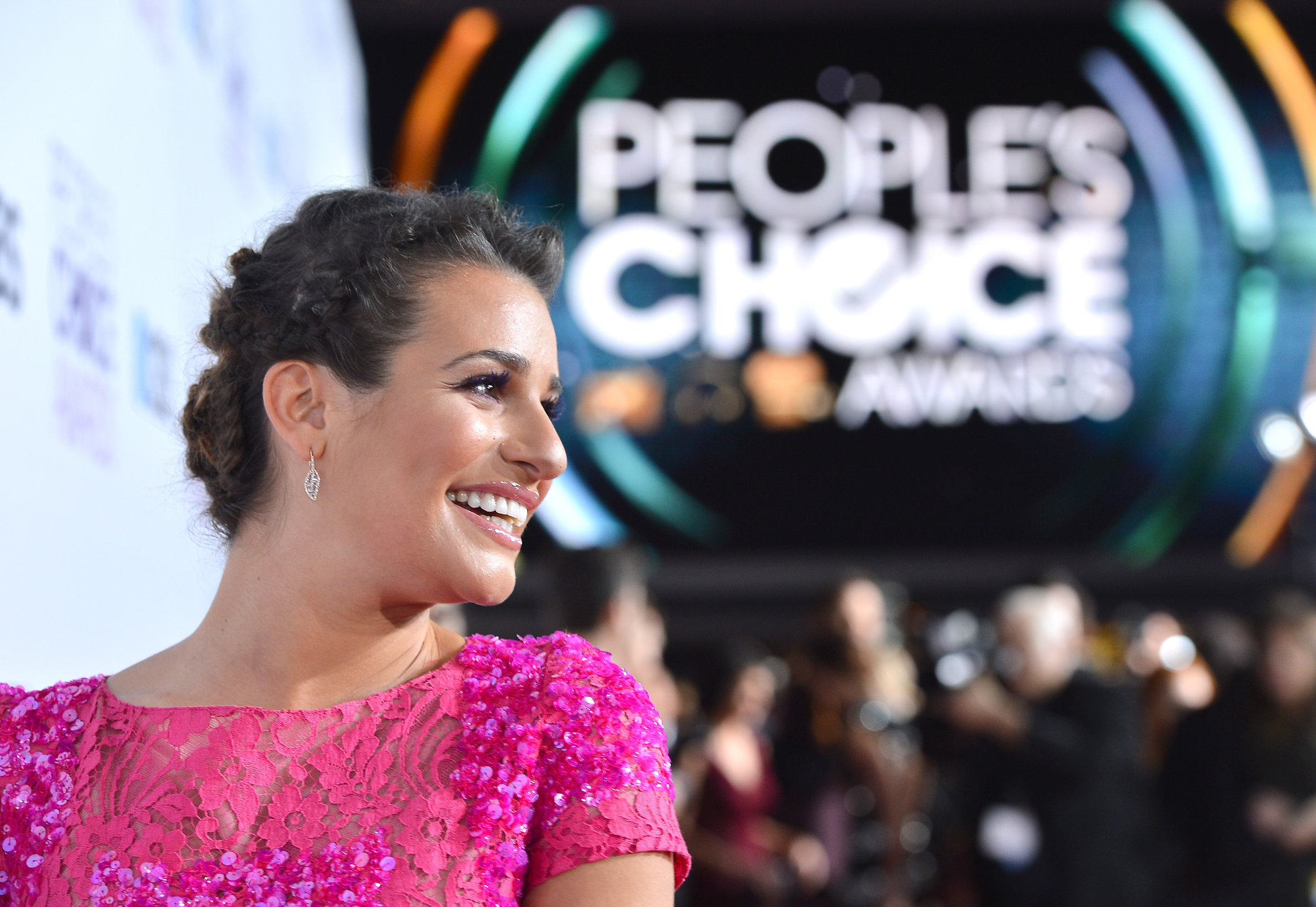 Lea Michele in pink at the 39th Annual People's Choice Awards in Los Angeles on Jan 9, 2013 