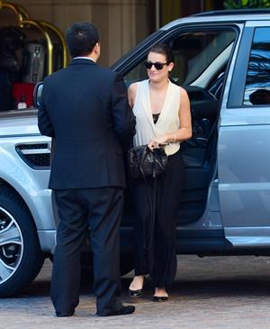 Lea Michele  Arriving at Montage Hotel  in Beverly Hills - Dec 26, 2012 