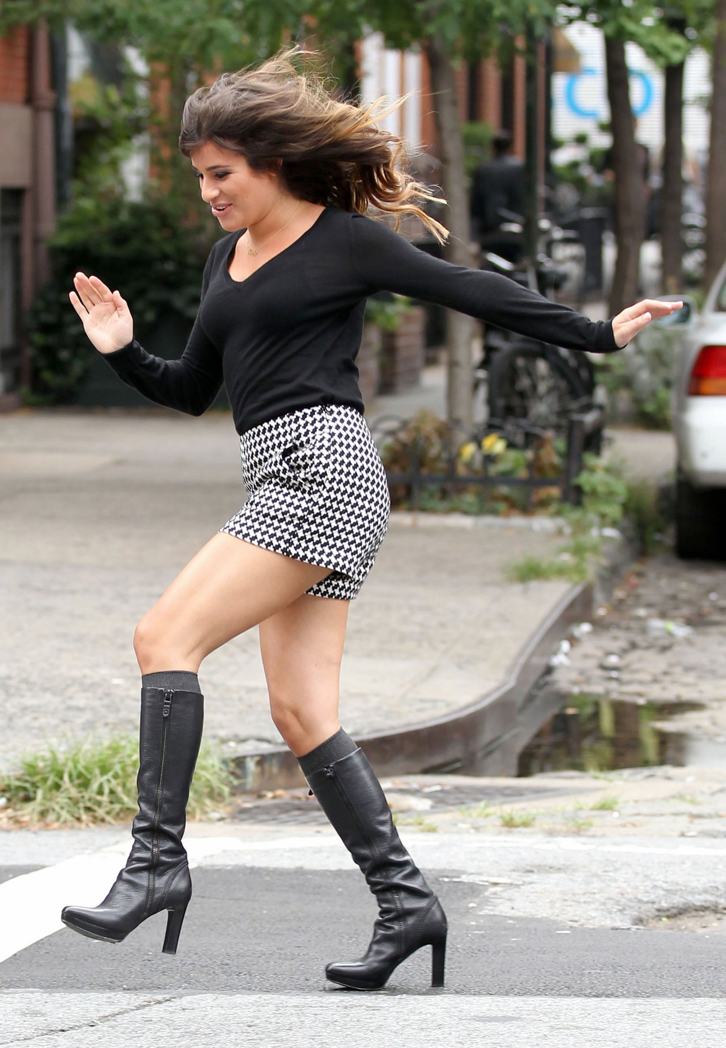 Lea Michele - On the Set of Glee - August 12, 2012