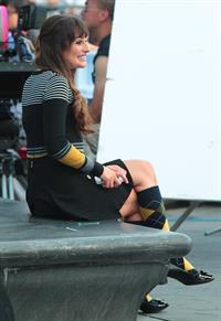 Lea Michele On the Glee set in Washington Square Park, NYC - August 11 2012
